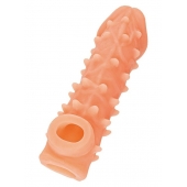 Телесная закрытая насадка с пупырышками Cock Sleeve Size L - 17,6 см. - KOKOS - в Благовещенске купить с доставкой