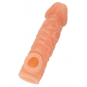 Телесная закрытая насадка с шершавой головкой Cock Sleeve Size M - 15,6 см. - KOKOS - в Благовещенске купить с доставкой