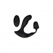 Черный вибромассажер простаты с эрекционным кольцом Strapped   Tapped - Zero Tolerance - в Благовещенске купить с доставкой