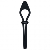 Черное эрекционное лассо с вибропулей Black Tie Affair - Zero Tolerance - в Благовещенске купить с доставкой