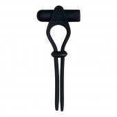 Черное эрекционное лассо с вибропулей Black Tie Affair - Zero Tolerance - в Благовещенске купить с доставкой