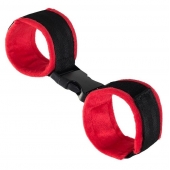 Красно-черные велюровые оковы Anonymo - ToyFa - купить с доставкой в Благовещенске