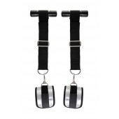 Черно-серебристые фиксаторы для рук на дверь Anonymo - ToyFa - купить с доставкой в Благовещенске