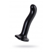 Черный стимулятор для пар P G-Spot Dildo Size M - 18 см. - Strap-on-me - в Благовещенске купить с доставкой