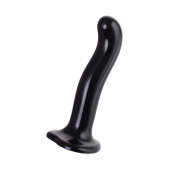 Черный стимулятор для пар P G-Spot Dildo Size M - 18 см. - Strap-on-me - в Благовещенске купить с доставкой