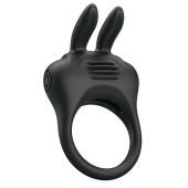 Черное эрекционное кольцо с вибрацией Davion - Baile - в Благовещенске купить с доставкой