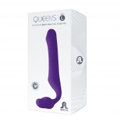 Фиолетовый безремневой страпон Queens L - Adrien Lastic - купить с доставкой в Благовещенске