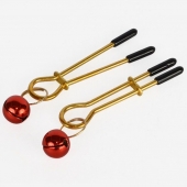 Золотистые зажимы с колокольчиками Gold - Sitabella - купить с доставкой в Благовещенске
