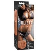 Мастурбатор-вагина цвета карамели Julieta с вибрацией - Blush Novelties - в Благовещенске купить с доставкой