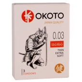 Тонкие презервативы OKOTO Thin Extra Soft - 3 шт. - Sitabella - купить с доставкой в Благовещенске