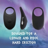 Черное эрекционное виброкольцо Thor Cockring - FeelzToys - в Благовещенске купить с доставкой