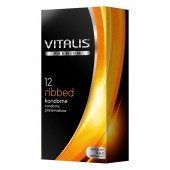 Ребристые презервативы VITALIS PREMIUM ribbed - 12 шт. - Vitalis - купить с доставкой в Благовещенске