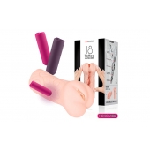 Телесный вибромастурбатор-вагина Tattoo Auto - KOKOS - в Благовещенске купить с доставкой