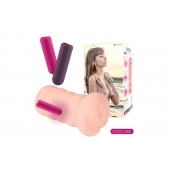 Телесный вибромастурбатор-вагина Gloria Auto - KOKOS - в Благовещенске купить с доставкой