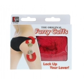 Металлические наручники с красной меховой опушкой METAL HANDCUFF WITH PLUSH RED - Dream Toys - купить с доставкой в Благовещенске
