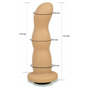 Телесная рельефная насадка Harness - 14,2 см. - LOVETOY (А-Полимер) - купить с доставкой в Благовещенске