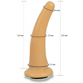 Телесная гладкая насадка Harness - 13,3 см. - LOVETOY (А-Полимер) - купить с доставкой в Благовещенске