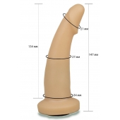 Телесная гладкая насадка Harness - 14,7 см. - LOVETOY (А-Полимер) - купить с доставкой в Благовещенске