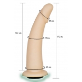 Телесная гладкая насадка-фаллоимитатор Harness - 17 см. - LOVETOY (А-Полимер) - купить с доставкой в Благовещенске