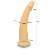 Телесная гладкая насадка-фаллоимитатор Harness - 20 см. - LOVETOY (А-Полимер) - купить с доставкой в Благовещенске