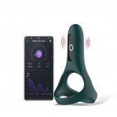 Изумрудное виброкольцо Magic Motion Rise с подхватом мошонки - Magic Motion - в Благовещенске купить с доставкой