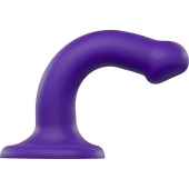 Фиолетовый фаллоимитатор-насадка Strap-On-Me Dildo Dual Density size S - 17 см. - Strap-on-me - купить с доставкой в Благовещенске