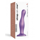 Фиолетовая насадка Strap-On-Me Dildo Plug Curvy size L - Strap-on-me - купить с доставкой в Благовещенске