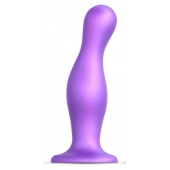 Фиолетовая насадка Strap-On-Me Dildo Plug Curvy size L - Strap-on-me - купить с доставкой в Благовещенске