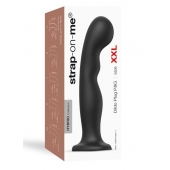 Черная насадка Strap-On-Me Dildo Plug P G size XXL - Strap-on-me - купить с доставкой в Благовещенске