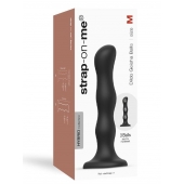 Черная насадка Strap-On-Me Dildo Geisha Balls size M - Strap-on-me - купить с доставкой в Благовещенске