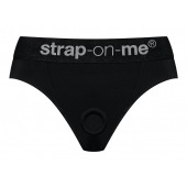 Черные трусики для насадок Heroine Lingerie Harness - size M - Strap-on-me - купить с доставкой в Благовещенске