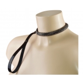 Эффектный сверкающий ошейник с поводком  Гламур - Sitabella - купить с доставкой в Благовещенске