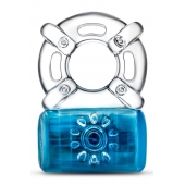 Синее эрекционное виброкольцо Pleaser Rechargeable C-Ring - Blush Novelties - в Благовещенске купить с доставкой