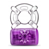 Фиолетовое эрекционное виброкольцо One Night Stand Vibrating C-Ring - Blush Novelties - в Благовещенске купить с доставкой