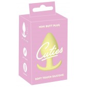 Жёлтая анальная втулка Mini Butt Plug - 6 см. - Orion