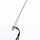 Черный кожаный стек с гладкой ручкой - 55 см. - Crazy Handmade - купить с доставкой в Благовещенске