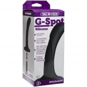 Черная изогнутая насадка Vac-U-Lock G-Spot - 16,5 см. - Doc Johnson - купить с доставкой в Благовещенске
