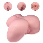 Реалистичный мастурбатор-полуторс с 2 рабочими отверстиями - S-HANDE - в Благовещенске купить с доставкой