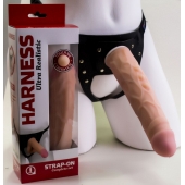 Насадка-фаллос в комплекте с трусиками Harness - 21,6 см. - LOVETOY (А-Полимер) - купить с доставкой в Благовещенске