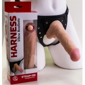 Страпон Harness из двух предметов: регулируемые трусики и насадка-фаллос - 17,5 см. - LOVETOY (А-Полимер) - купить с доставкой в Благовещенске