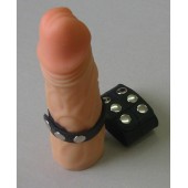 Чёрный поводок на пенис из натуральной кожи - Sitabella - купить с доставкой в Благовещенске