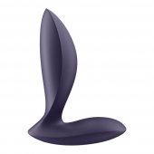 Фиолетовый анальный вибростимулятор Power Plug - Satisfyer - в Благовещенске купить с доставкой