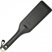 Черная кожаная шлепалка SitaBlack - 30 см. - Sitabella - купить с доставкой в Благовещенске