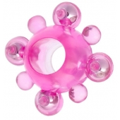 Эрекционное кольцо c бусинками - Toyfa Basic - в Благовещенске купить с доставкой