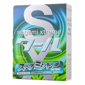 Презервативы Sagami Xtreme Mint с ароматом мяты - 3 шт. - Sagami - купить с доставкой в Благовещенске