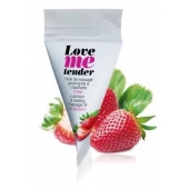 Съедобное согревающее массажное масло Love Me Tender Strawberry с ароматом клубники - 10 мл. - Love to Love - купить с доставкой в Благовещенске