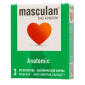 Презервативы анатомической формы Masculan Anatomic - 3 шт. - Masculan - купить с доставкой в Благовещенске