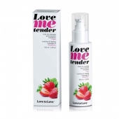 Съедобное согревающее массажное масло Love Me Tender Strawberry с ароматом клубники - 100 мл. - Love to Love - купить с доставкой в Благовещенске