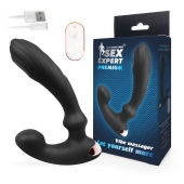 Черный вибромассажер простаты Sex Expert - 14,5 см. - Sex Expert - в Благовещенске купить с доставкой