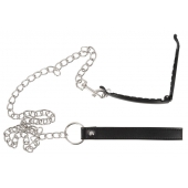 Зажим для половых губ с поводком Pussy Clamp With A Leash - Orion - купить с доставкой в Благовещенске
